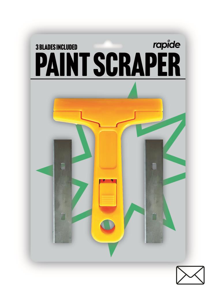 Rapide Paint Scrpper & Blades 4pk Rapide Paint Scrpper & Blades 4pk